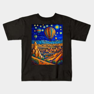 Cappadocia in Starry Night Kids T-Shirt